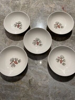 Stetson Marcrest~Vintage Misty Pine ovenproof hand painted underglaze bowls